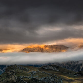 Last Light, Arthurs Pass, New Zealand, by John Maillard